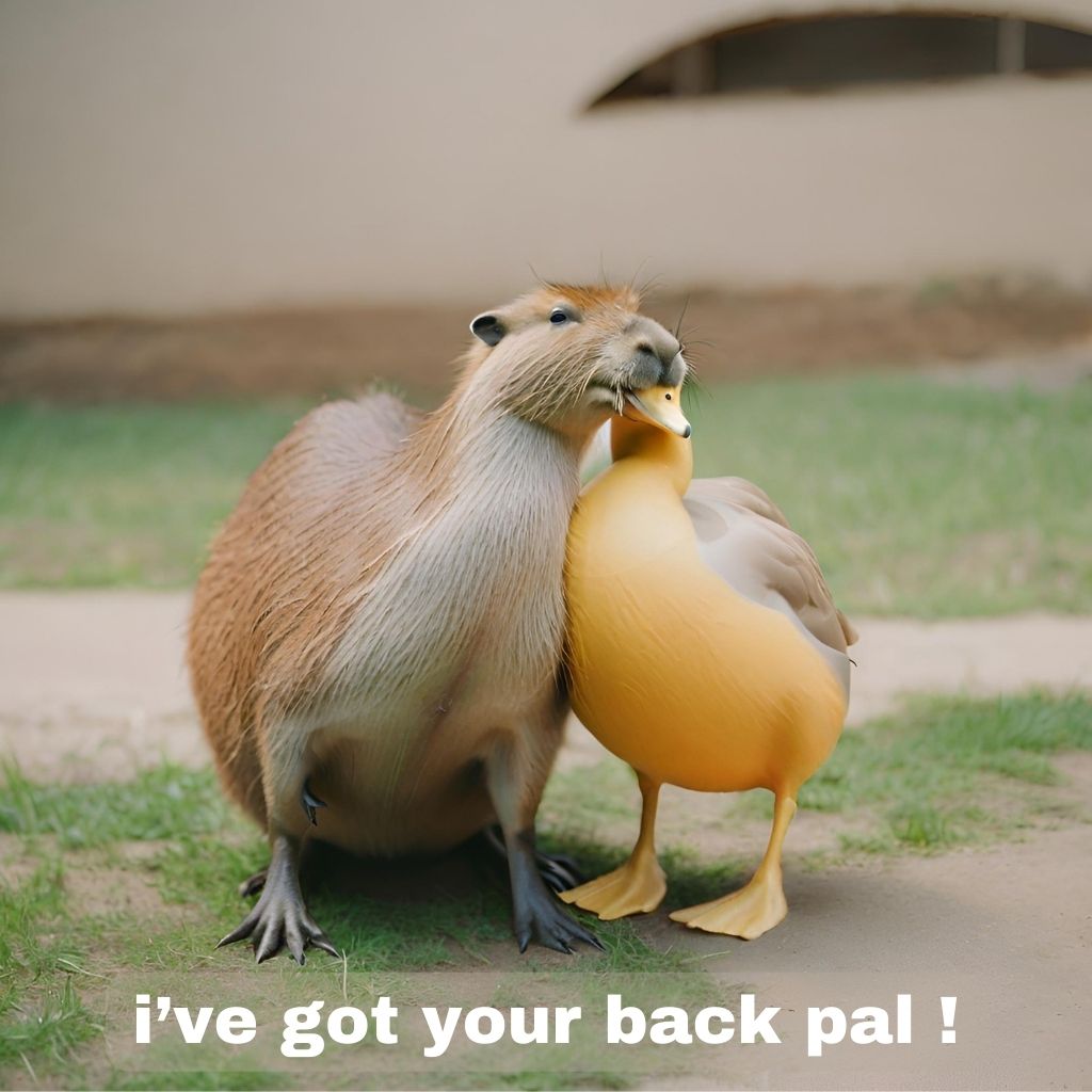 capybara and duck image