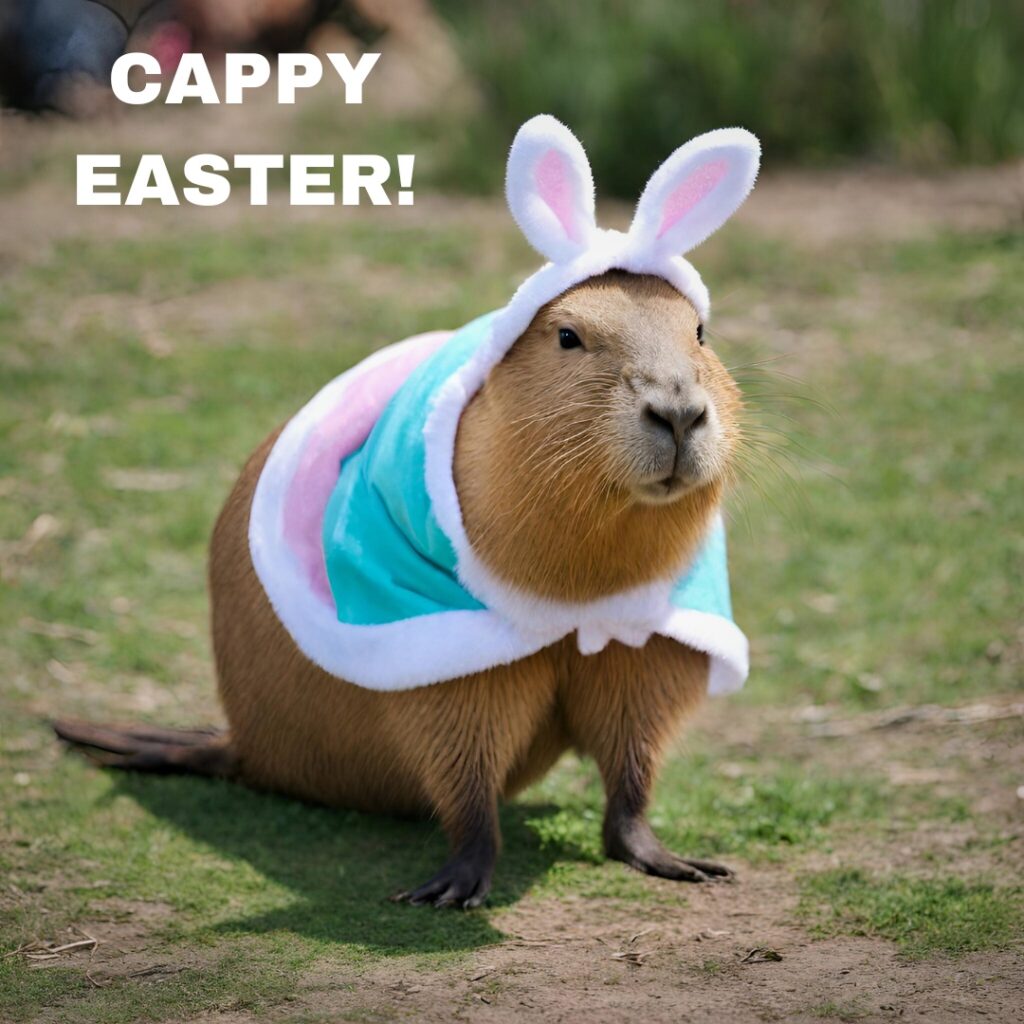 Capybara Easter meme